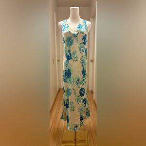 Oscar de la Renta pink label floral slip dress sz M